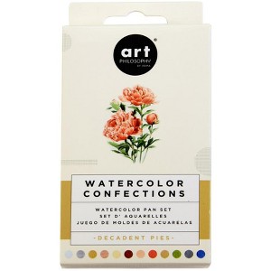 Prima Watercolor Confections Watercolor Pans 12/Pkg-Decadent Pies - 1 of 4