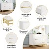 Nasitip 6 Drawer Dresser for Bedroom, TV Stand Dressers Chest of Drawers Large Wood Dresser for Storage and Organization - 2 of 4