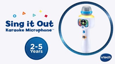 Kids White Bluetooth Karaoke Microphone with Voice Effects