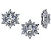 Pompeii3 7/8ct Diamond Earring Studs Jackets 14K White Gold (5.5-6mm) - 3 of 4