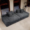 118.1" x 47.2" Plush Corduroy Modular Sectional Sofa with 2PC Free Combination and No Assembly - 3 of 4