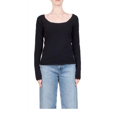 Women's Scoop Neck Long Sleeve Top - 6397