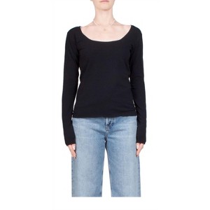 Women's Scoop Neck Long Sleeve Top - 6397 - 1 of 3