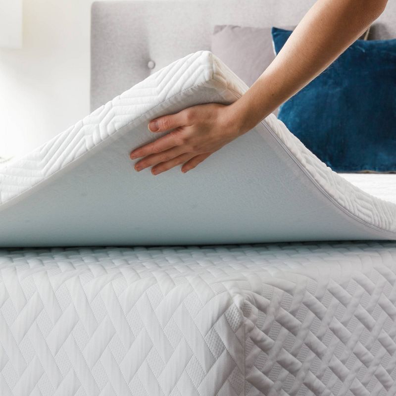 3" Gel Memory Foam Mattress Topper with Breathable Cover - Lucid, 5 of 9