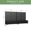 Wooakway Metal Planter Box with Trellis Raised Garden Bed with Arbor Privacy Screen Black/Gray/brown - 4 of 4