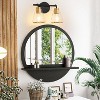 POWLIG Modern Vanity Light - Dimmable Bathroom Fixture with Clear Cone Glass Shades for Bedroom, Makeup Mirror Lighting - 3 of 4