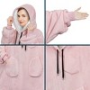 PAVILIA Wearable Blanket Hoodie Adults, Faux Shearling Cozy Oversized Hooded Sweatshirt, Warm Fleece Two Pockets - 2 of 4