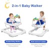Infans 2-in-1 Foldable Baby Walker w/ Adjustable Heights & Detachable Toy Tray Blue - 3 of 4