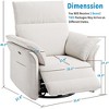 Swivel Power Recliner Chair, Faux Leather Glider Rocker with USB Charging Port, Side Pocket & Double Armrests - 2 of 4