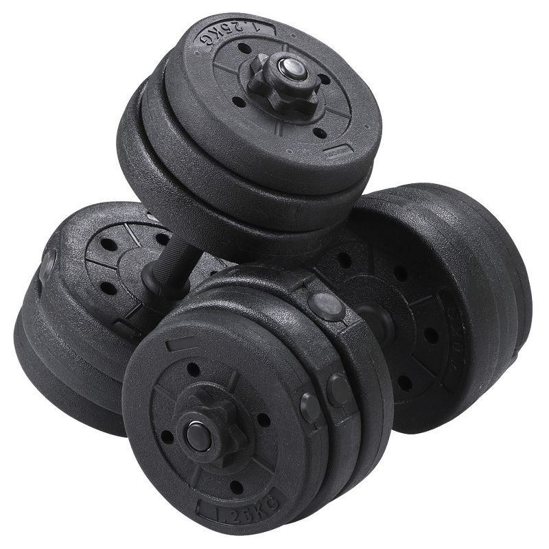 Yaheetech Man Workout Body Building Training Home Dumbbell Set Black, 1 of 9