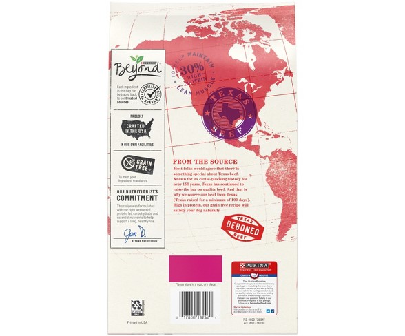 Purina Beyond Grain Free Natural High Protein Dry Dog Food Texas Beef &#38; Lentil Recipe - 3lb. Bag