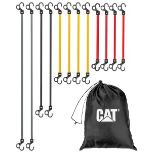 Cat 12 Piece Flat Bungee Strap with Safety Finger Hook - 1 of 3