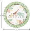 Creative Converting Safari Baby Animal Boys' Birthday Plates and Napkins Set 16ct - 4 of 4