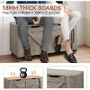 Storage Chest with 4 Wheels & Safety Hinges, 39.4" Wooden Storage Bench Supports 350 lbs, Entryway Blanket Chest for Living Room, Hallway - 4 of 4