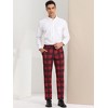 Lars Amadeus Men's Plaid Printed Regular Fit Flat Front Work Prom Dress Pants - 3 of 4