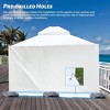 ACEPANO 144 in. W All-Season Outdoor Enclosed Gazebo Cover with Side Walls & Mesh Windows-White - 4 of 4