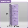 Sorbus Narrow 6 Drawers Nightstand with Steel Frame, Wood Top, Easy Pull Fabric Bins for Home, Bedroom, Office & Dorm - 4 of 4
