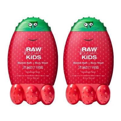 Raw Sugar Kids' Bubble Bath + Body Wash - Strawberry Vanilla - 12 fl oz