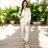 Anna-Kaci Lounge Women's Printed Gauze Pajama Set with Button-Up Shirt and Relaxed Fit Pants - 2 of 4