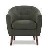 Grungis Polyester Accent Chairs,Living Room Chairs with Button Tufted and Espresso Finish Legs,Comfy Chairs for Living Room,Bedroom - 3 of 4