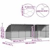 vidaXL Chicken Cage Silver 600 x 200 x 198.5 cm Galvanized steel - 4 of 4