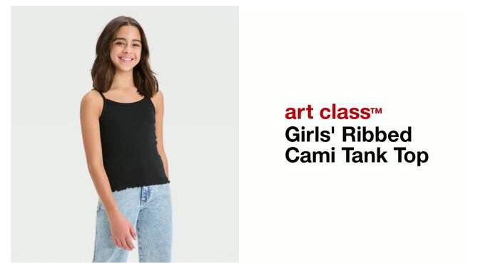 Girls' Ribbed Cami Tank Top - art class™, 2 of 5, play video