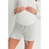 Hello Miz French Terry Over The Belly Lounge Maternity Shorts - 4 of 4