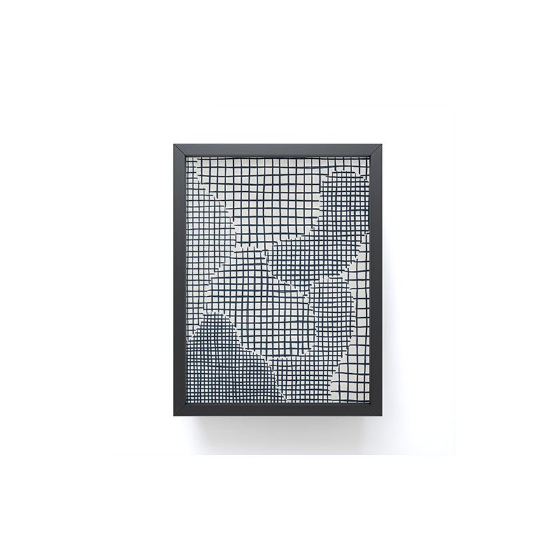 Alisa Galitsyna Dark Blue Grid Pattern Framed Mini Art - Society6, 1 of 4