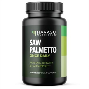 Saw Palmetto Capsules, Prostate Supplement for Men, Reduce Balding & Hair Thinning, DHT Blocker, Havasu Nutrition - 1 of 4