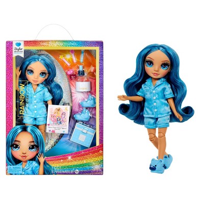 Rainbow High Jr High Pj Party Skyler Blue 9'' Posable Doll With Soft  Onesie, Slippers, Play Accessories : Target