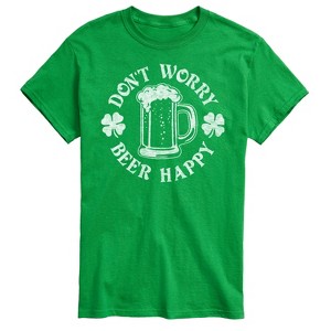Men's - Instant Message - Don't Worry Beer Happy Short Sleeve Graphic T-Shirt - 1 of 4