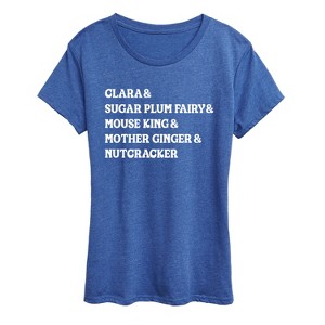 Women's - Instant Message - Nutcracker Characters Short Sleeve Graphic T-Shirt - 1 of 4