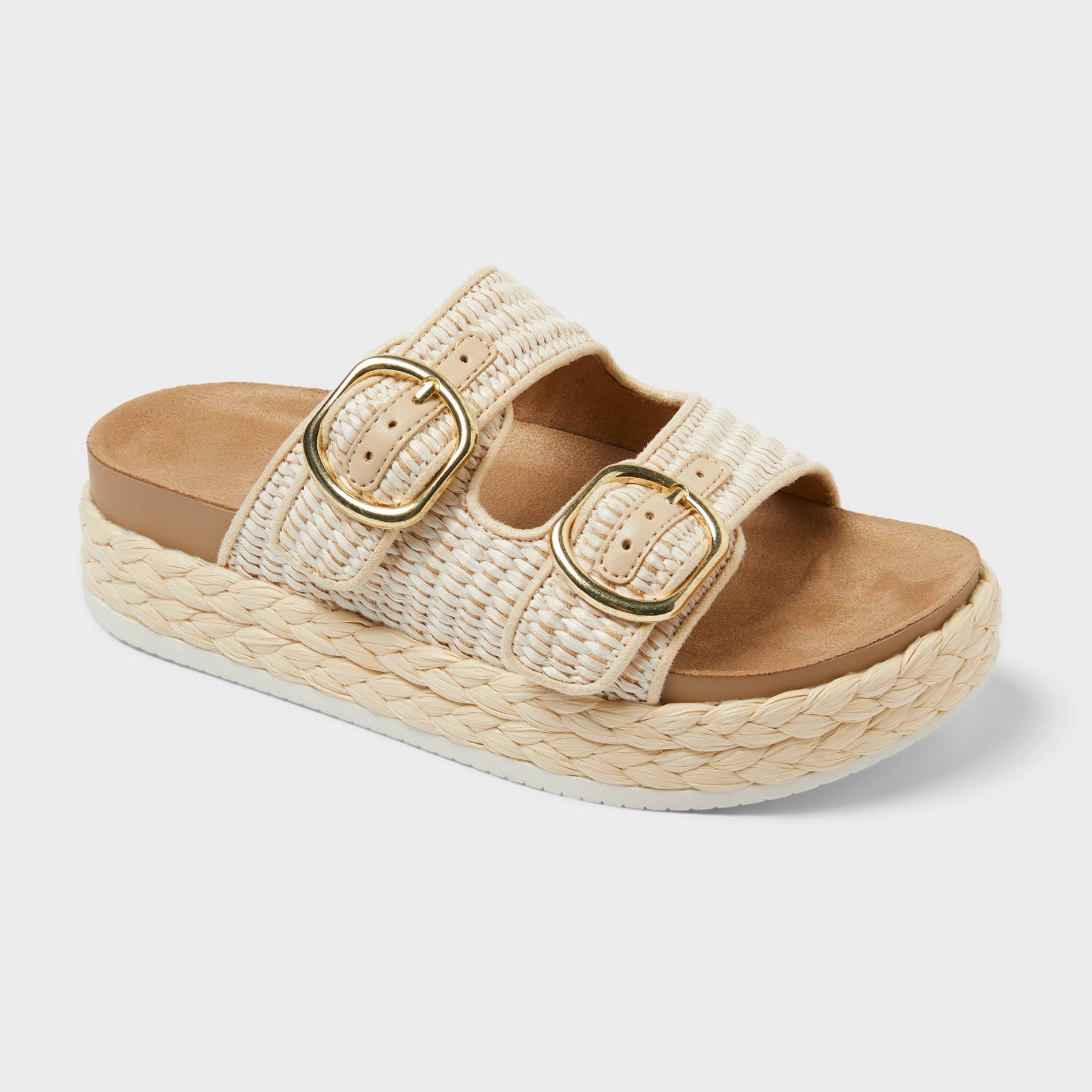 Kids' Elvy Raffia Casual Sandals - art class™ Ivory