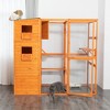 Sevobal Pet Crates and Houses, 2-Tier Cat House with Platform and Windows, Large Capacity Cage for 2-4 Cats, Orange, 76.2"*33.5"*70" - 2 of 4