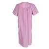 Elegant Emily Women's Snap Front Striped Duster Gown - 3 of 3