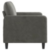 vidaXL 2-seater Sofa Dark Grey Velvet 47.2 in Durable 2-Seater Sofa - 3 of 4