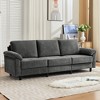 Beautyolove 90" Modern-Style Chenille Fabric Sectional Sofa - 2 of 4