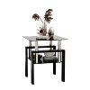 Dolonm Modern Square Tempered Glass Coffee Table with Metal Legs for Living Room, 150lbs Capacity - 2 of 4