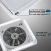 Hike Crew 14” RV Roof Vent Fan, 12V 6-Speed RV Fan with LED Light, and Remote - White Lid - 4 of 4