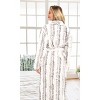 ADR Plush Striped Robe for Women, Long Fleece Plaid Winter Bath Robe, Plus Size - 3 of 4