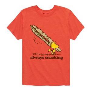 Boys' - Peanuts - Always Snacking Short Sleeve Graphic T-Shirt - 1 of 4