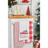 C&F Home Holiday "Merry Christmas" Sentiment Featuring Red Car with Tree Cotton Flour Sack  Kitchen Towel 27L x 18W in. - 2 of 3