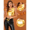 INSPIRE CHIC Women's Metallic Sleeveless Cut Out Party Holographic Crop Tank Tops - 2 of 4
