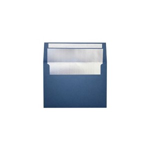 LUX A7 Foil Lined Invitation Envelopes 5 1/4x7 1/4  Navy w/Silver Lining FLNV4880-03-50 - 1 of 1