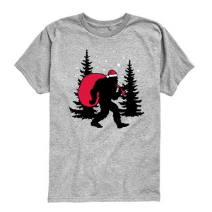 Boys' - Instant Message - Sasquatch Santa Short Sleeve Graphic T-Shirt - 1 of 4