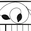 Sunnydaze Outdoor Winding Vines Steel Decorative Garden Fence Panels - 30" W Per Panel - 10' Overall - Black - 4pc - 3 of 4