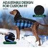 Dog Winter Coat, Reversible Waterproof Dog Jacket with Reflective Strip, Warm Dogs Fleece Vest Adjustable Plaid Christmas Doggy Cold Weather Clothes - 4 of 4