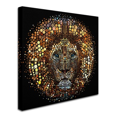 Trademark Fine Art -ALI Chris 'Paint Dawb Lion' Canvas Art