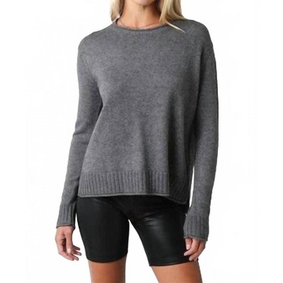 Women's Grey Long Leeve Sweater - OLIVACEOUS