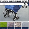 Clearance, 3 in 1 Folding Shopping Cart, Heavy Duty Stair Climber Dolly, 176 lbs-330LBS Capacity, 6 Wheels, 36L Grocery Laundry Cart - 4 of 4